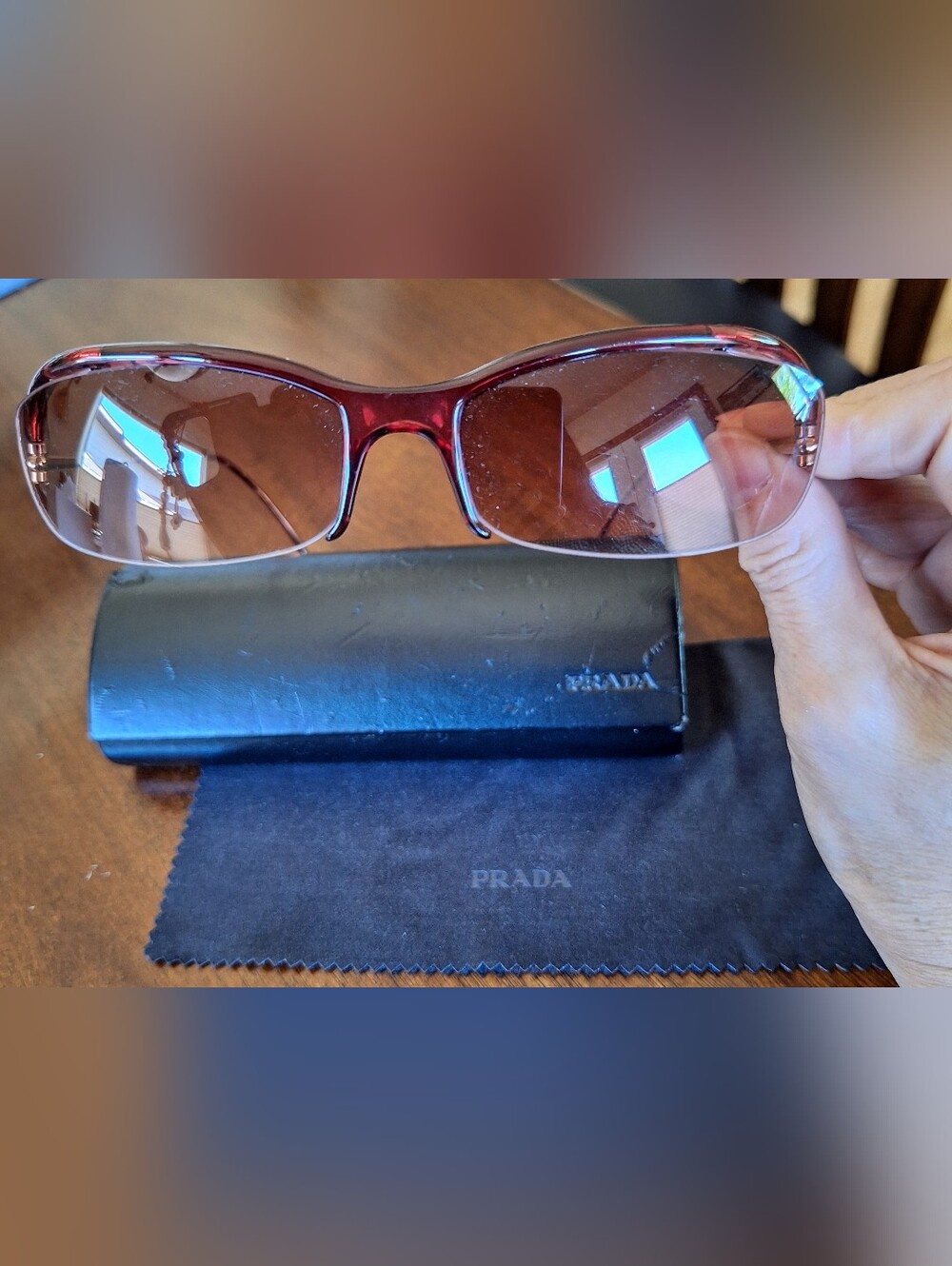 Authentic EUC Prada SPR 13C 6AS-2F1, rare, designer sunglasses - Picture 5 of 13